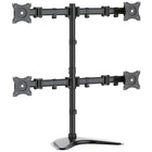 StarTech Quad-Monitor Desktop Stand, Articulating (ARMBARQUAD)-Free-standing monitor stand supports four monitors, each up to 27" in size and 17.6 lb in weight