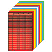 Creative Shapes Etc. Small Vertical Incentive Chart Set, 14" x 22", Assorted Colour, 12 Pack-Assorted