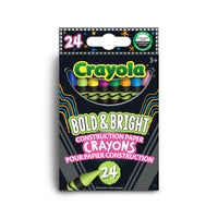 Crayola Bold & Bright Construction Paper Crayons - 24 Pack-Arts & Crafts: Construction Paper Crayons are specially formulated to lay down bright, creamy colour on all kinds of paper. Easily colour on construction paper, brown paper bags, cardstock, and more!