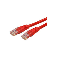 StarTech C6PATCH3RD 3' Cat 6 Molded Patch Cable, Red-RJ-45 Male connector on both sides for dependable network connectivity