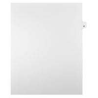 Mark Maker Legal Tabs - Letter Size - White - 1/25th cut - 25 tabs per package - 5 packages Pack - Number 31-White Single Tabs