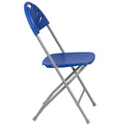 Flash Furniture HERCULES Series Plastic Fan Back Folding Chair - Blue-Lightweight Design