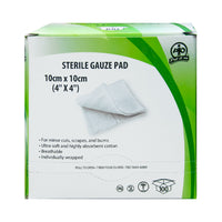 Wasip Gauze Pads - 4" W x 4" L - 100 Pack-Ultra-soft and highly absorbent cotton