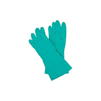 Zenith Safety Green Gloves, Size Large/9, 13" L, Nitrile, Flock-Lined Inner Lining, 15 mil - 36 Pack-Cuff Style Straight