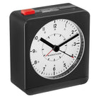 Marathon Analog Alarm Clock with Auto Night Light, Black/White (CL030053BK-WH)-Engineered with a silent, continuous-sweep second hand quartz movement that does not emit a ticking sound