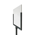 Futech Floor Stand for Walking Traffic in Public Areas - 11" Dia Base - Black-Total Height: 55.5:H - Image Size: 10-3/4" W x 14"H - 11" Dia Base