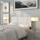 Flash Furniture Bedford Tufted Upholstered Full Size Headboard - White Fabric-Headboard Size: 56.75''W x 2.5''D x 22''H