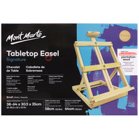 Mont Marte Small Table Easel - 12" x 16" x 24" - Pine-7 angle table easel