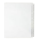Mark Maker Legal Exhibit Index Tab Set  - Number 1 to 50 - 1/25th Cut - Letter Size - White-White Single Tabs
