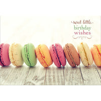 Aline Greetings General Birthday Card, Macaroons, sweet little birthday wishes, 18 Pack-Premium uncoated paper stock