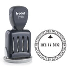 Trodat 24-Hour Time/Date Self-Inking Stamp, Received-Time and date stamp with adjustable dials prints up to 12 years