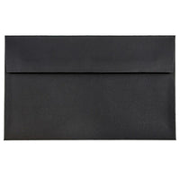 JAM Paper A9 Invitation Envelopes, 5.75 x 8.75, Black Linen Recycled, 100 Pack (900906807g)-Black