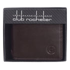 Club Rochelier Men's Slimfold Wallet with Centre Wing - Mahogany-Non-removable centre wing