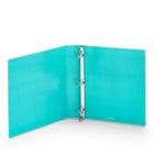 Poppin 1" Binder - Aqua-D-shaped 1" rings hold 200 sheets