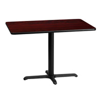 Flash Furniture 30'' x 42'' Rectangular Laminate Table Top, Mahogany with 22'' x 30'' Table-Height Base (XUMA3042T2230)-Hospitality Table
