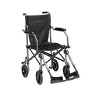 Drive Medical Travelite Transport Wheelchair Chair in a Bag-Black, Aluminum