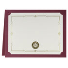St. James Document/Certificate Holders - Gold Foil - Linen Finish - Burgundy - 5 Pack-Suitable for horizontally or vertically oriented award certificates