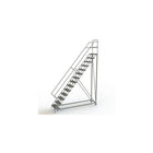 Tri-Arc Safety Slope Rolling Ladder, 14 Step, 140" x 133", Serrated (KDEC114242)-Frame Material: Steel