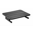 IntekView Foot Rest-Black color, steel and rubber wheelbase