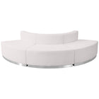 Flash Furniture HERCULES Alon Series Melrose LeatherSoft Reception Configuration - 3 Pieces, White-Modernize Your Business Office or Entry Way
