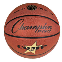 Champion Sports Official Size Rubber Basketball, Orange and Black (CHSSB1000)-Official Size Cordley Composite Basketball