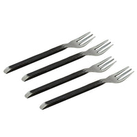 Elegance Gibraltar Forks, Matte Black/Stainless Steel, 4 Pack-Four forks