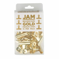 JAM Paper Metal Bulldog Clips - Medium - 31 mm - Gold - 15 Pack (336131262)-Color: Gold