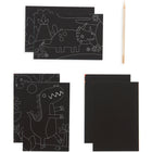 OOLY Mini Scratch and Scribble Dinosaur Days Guided Artwork Kit-Guided illustrations are easy for kids to follow