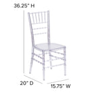Flash Furniture Flash Elegance Crystal Ice Stacking Chiavari Chair-Low Temperature Resistant
