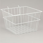 Wamaco Slatwall/Gridwall Wire Basket - 12"W x 12"D x 8"H - White - 2 Pack-Size: 12"W x 12"D x 8"H