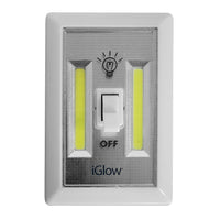iGlow 2 Pack Switch Night Light With COB Technology, 10 Pack-Three ways to mount:  peel & stick adhesives, magnets to any steel surface or wall mount via keyholes
