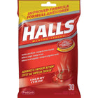 Halls Mentho-Lyptus Cough Drops, Cherry Flavoured, 30 Pack-Advanced vapour action