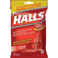 Halls Mentho-Lyptus Cough Drops, Cherry Flavoured, 30 Pack-Advanced vapour action
