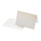 Mara-Mi - Note de remerciement - 3,5 x 5 - Point d’or - Paquet de 50-50 cartes de remerciement et 50 enveloppes