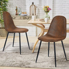 FurnitureR Dining Side Chair - Suede Vintage - 4 Pack-Suitable as side chair/dining chair/vanity chair/office chair