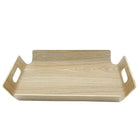 Cathay Importers Bentwood Rect Tray with Handles, 15.75"W x 11.5"D x 2"H, Light Brown-Dimensions: 2"H x 15.75"W x 11.5"D