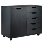 Winsome 20630 Halifax Cabinet Black Finish-Constructed of composite wood, Black finish