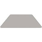 Flash Furniture Mobile 29.5"W x 57.25"L Trapezoid Grey HP Laminate Activity Table - Height Adjustable Short Legs-Table can be used alone or grouped together for cooperative learning