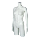 Eddie's Hang-Up Display Ltd. Female 3/4 Torso Mannequin, White (150535)-Female 3/4 torso
