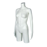 Eddie's Hang-Up Display Ltd. Female 3/4 Torso Mannequin, White (150535)-Female 3/4 torso