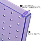 Azar Displays 44" x 13.5" Pegboard 1-Sided Wall Panel, Translucent Purple, 2 Pack-Translucent Purple