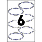 Avery Dissolvable Oval Labels, 2-1/4" x 1-1/4", Black Border, 30 Pack (2368)-Dissolvable