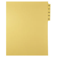 Mark Maker Legal Tabs - Letter Size - Buff - 1/15th cut - 1 Set per package - Numbers 196 - 200-Legal