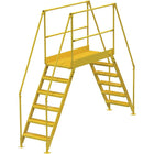 Vestil Crossover Ladder, Platform Height: 60", Overall Span: 128" (COL-6-56-44)-Overall Span: 128"