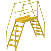 Vestil Crossover Ladder, Platform Height: 60", Overall Span: 128" (COL-6-56-44)-Overall Span: 128"