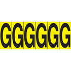 Accuform Signs Identify Locations, Supplies & Tools, Individual Letter & Number Markers, G, 2-15/16", 18 Pack-Character G