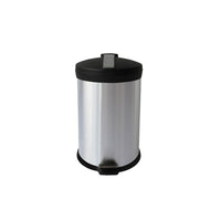 Futech RB-12L Rubbish Bin, 12 Liter, 15-1/2" x 11" x 11", Stainless Steel-12 liter, 11" diameter trash can