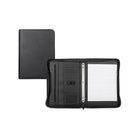 Bugatti Ring Binder with Inside Pockets - Zipper - Black (RGB2002-BLACK)-Black vegan leather
