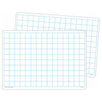 Teacher Created Resources Math Grid Dry Erase Boards, 10 Pack (TCR77253)-This double-sided dry erase board has a write-on/wipe off surface.