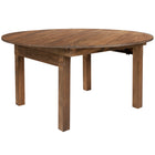 Flash Furniture HERCULES Series Round Farm Inspired, Rustic & Antique Pine Dining Room Table-Round dining table made from solid pinewood construction finished in a beautiful rustic stain